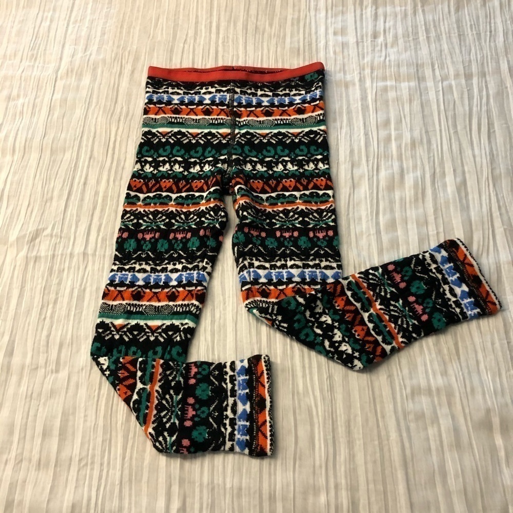 TUCKER + TATE GIRLS NORDIC FAIRAISLE LEGGINGS SZ 5